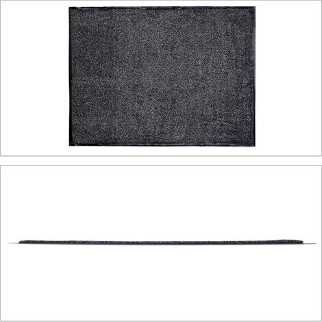 Zerbino extra sottile antiscivolo per ingresso 90 x 150 cm comfort in polipropilene grigio melangiato 130008612