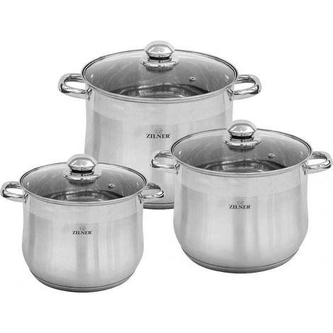 Lot de 3 casseroles de restauration 5,5 7,9 L Zilner ZL-7349 (1/5)