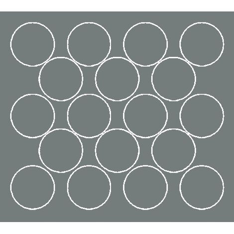 Autocollants ronds de 10 cm, 18 pièces, gris brillant