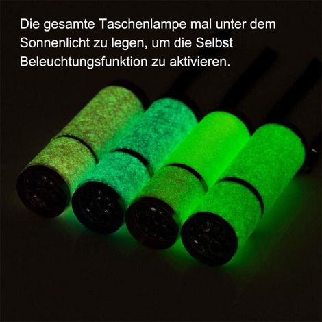 4-teiliges LED-Taschenlampen-Set, Mini-Taschenlampe mit fluoreszierendem Griff für Kinder und Erwachsene, Radfahren, Camping, Lesen, Spazierengehen, Wandern, Arbeit, Batterien nicht enthalten (1/3)
