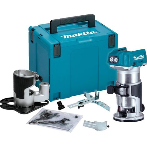 Makita DRT50Z 18V Cordless Brushless Laminate Router Trimmer + Offset Base +Case (1/4)