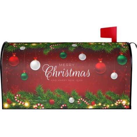 Weihnachtsbriefkastenabdeckung – Strapazierfähiges Material, weihnachtliche Außendekoration, geeignet für Gärten und Terrassen.