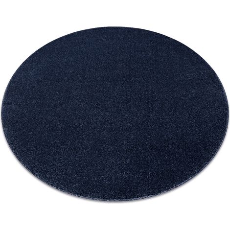 Alfombra SOFTY circulo llanura color azul oscuro blue circulo 120 cm