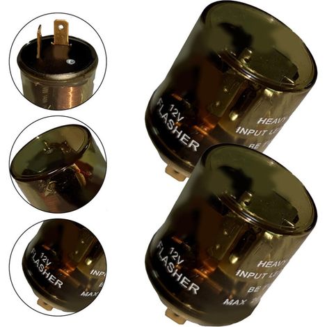 Geeignet für 2 LED-Blinkrelais, robuste 12V 2-polige motorisierte Lenkung 2-poliger runder Stift