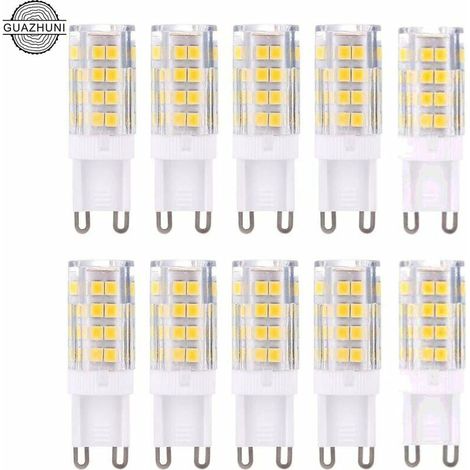 G9 LED Bulbs - Warm White 3000K - 5W - Equivalent to 40W Halogen - Pack of 10 Bulbs - Non-Dimmable (1/4)