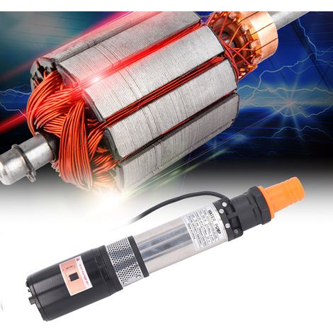 2SYDC48V/S6-23-300, pompe à eau solaire à moteur à fil de cuivre, pompe à puits profond en acier CC à haut débit et à haute pression alimentée par batterie DC 48. (1/5)