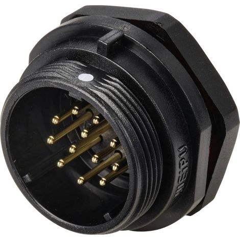 Connecteur pour montage en facade embase mâle 12 pôles 5 A 400 V/AC IP68 Weipu SP2112 / P 12 D26154 (1/4)