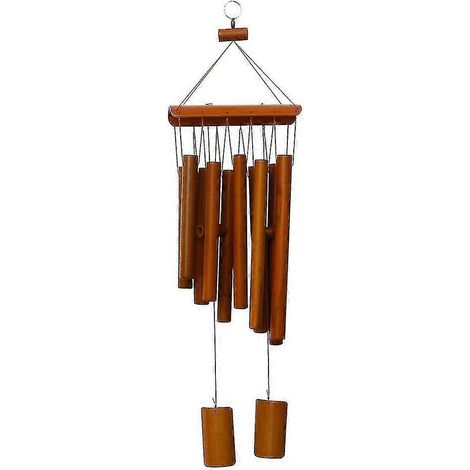 Bambus-Windspiele – 10 Bambus-Klangröhren (60 cm) – Holzgeschenk – Gartendekoration