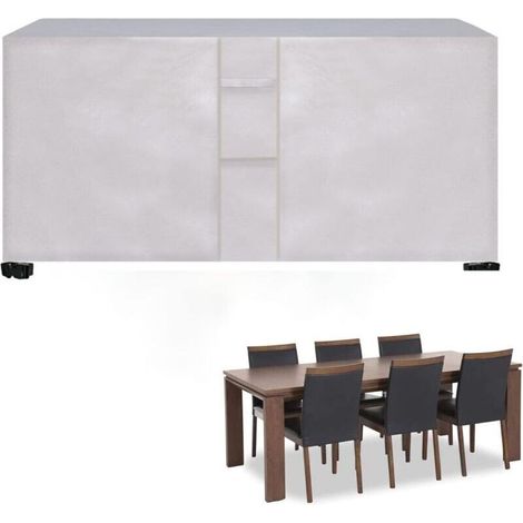 Telo coprimobili 170x94x70cm Telo coprimobili impermeabile in tessuto Oxford 420D Telo coprimobili in tessuto Oxford per tavolo, divano, poltrona reclinabile, sedie (argento) - KZQ (1/4)