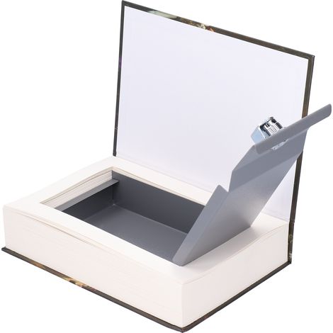 Coffre-fort innovant en forme de livre, avec serrure à clés, pour ranger argent, bijoux et autres objets de valeur. (1/5)