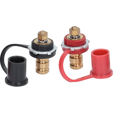 4 Bornes de Batterie avec Chargeur et Cosses de Démarrage, Kit de Connexion pour Pôle de Batterie (1/5)