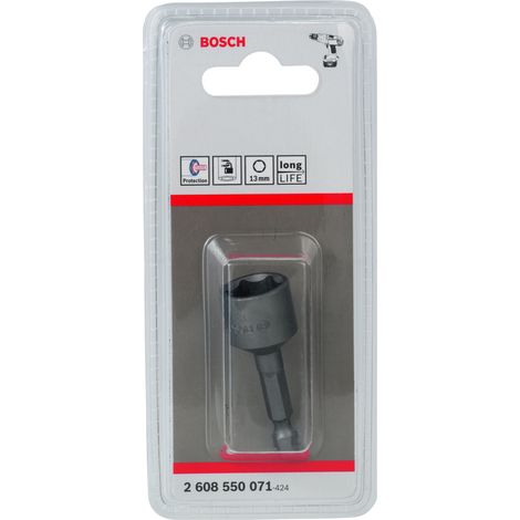 BOSCH Douille ¼" pour vis 6 pans Lg 50 mm - x 1 - 50 mm - 1/4'' - 13 mm - 6 pans