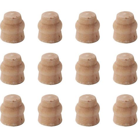 Ensemble de 12 pieds de table miniatures pour enfants : meubles miniatures, pieds de table en bois brun clair (1/5)