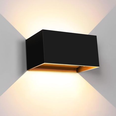 ZHIJIA PREMIUM applique murale LED 24W aluminium IP65 étanche 3000K noir faisceau réglable intérieur extérieur escalier (1/5)
