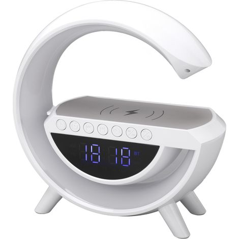 Réveil Bluetooth Enceinte Rechargeable Sans Fil Polyvalente pour Maison Chambre Bureau DC 5V (1/5)