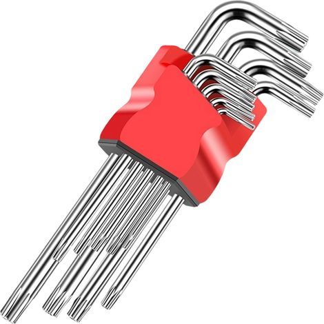 Clé Torx - Embout Étoilé Percé en Acier Chrome Vanadium - Pour Électroménager et Automobile - 9 Pièces T10 à T50 (1/5)