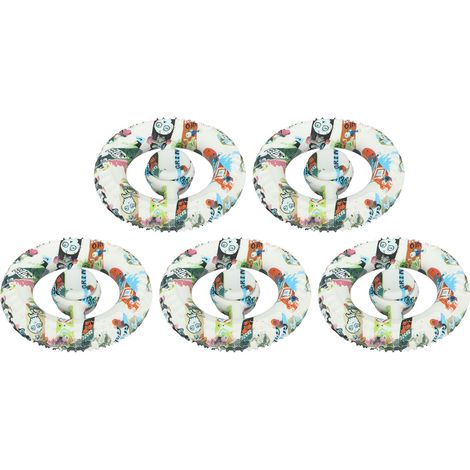Lot de 5 anneaux de préhension ronds en silicone imprimé, jouet anti-stress pour les doigts, idéal pour la rééducation à domicile, motif crâne vert. (1/5)