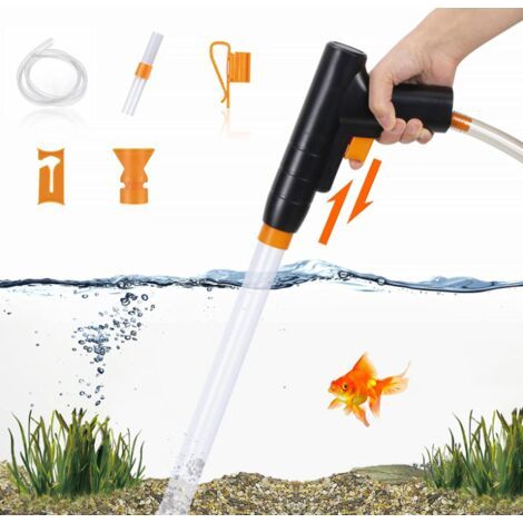 BUNTHAUS changeur d'eau pour aquarium,Aspirateur de Boues d'Aquarium, 3 in 1Nettoyeur de Sol d'Aquarium Kit de Nettoyage de Gravier d'Aquarium pour Le Changement d'eau et Le Nettoyage du Gravier du Fi (1/5)