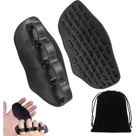 1 Paire Poignées d'Haltérophilie, Grip Musculation en Silicone Antidérapant, Poignées de Protection Ergonomiques pour Musculation, Gym, Fitness, Crossfit (1/5)