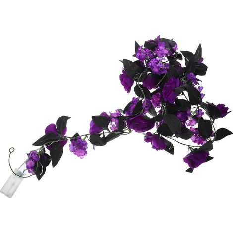 Guirlande de roses artificielles réalistes avec lumières LED féériques (5 pièces) (1/5)