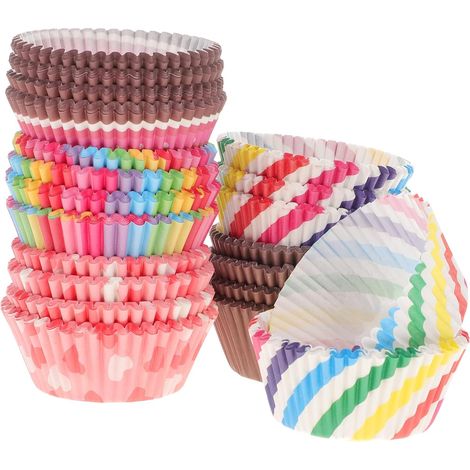Roll Up Paper Muffin Cups 500 Pieces Odorless Oil Resistant