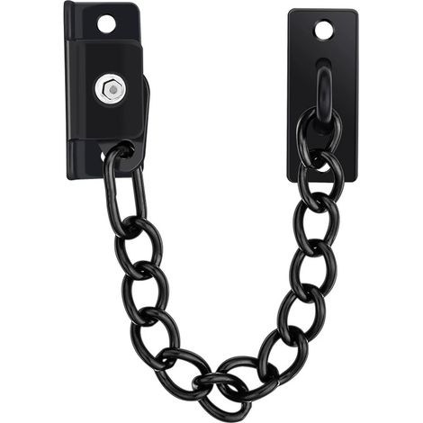 Verrou de sécurité pour fenêtre sans perçage - Limiteur de fenêtre coulissante et battante - Verrou de sécurité enfant pour la protection de la maison, installation facile, chaîne entrebâilleur(2 pcs (1/5)