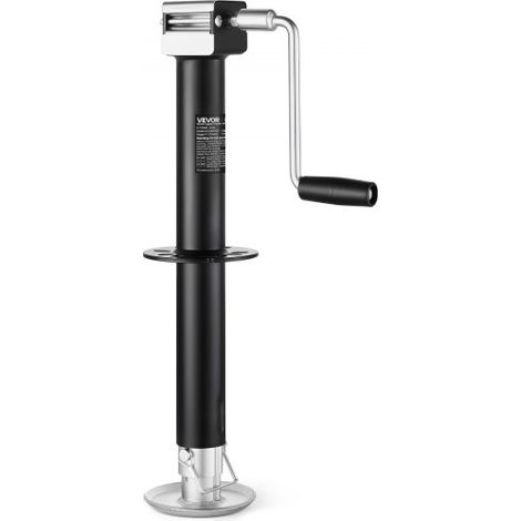Gato para Remolque Tipo A, Capacidad de 2267 kg, Carrera Vertical de 381 mm, con Pie Ajustable de 7 Niveles, Casquillo para Taladro, para Remolques de Caravanas, Utilitarios y de Yates (1/5)
