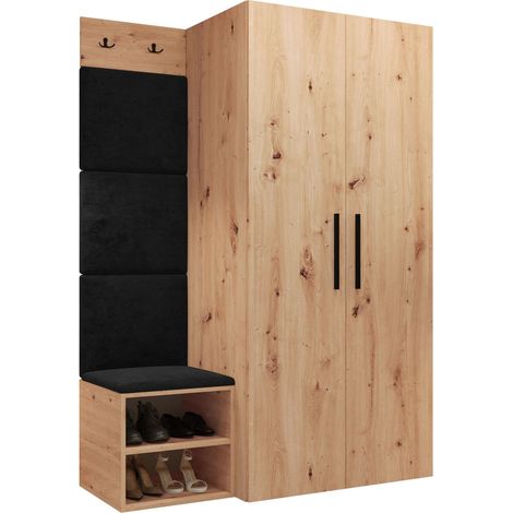 Conjunto para recibidor Nitos IV, Manila 18, 191x122x50cm, Tapiz, Aglomerado laminado, Colocada, Montada en la pared
