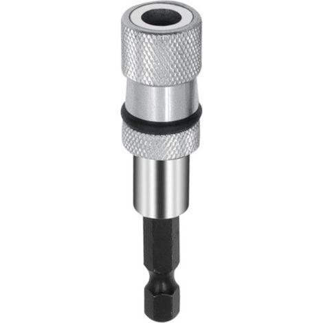 Lot de 2 porte-embouts magnétiques pour visseuse à plaques de plâtre, tige hexagonale 1/4 pouce, adaptateur à dégagement rapide pour rallonge de tournevis, argent