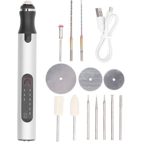 Kit de stylo de gravure électrique sans fil, Mini graveur USB Rechargeable, outil rotatif pour bijoux pierre métal bois (1/5)