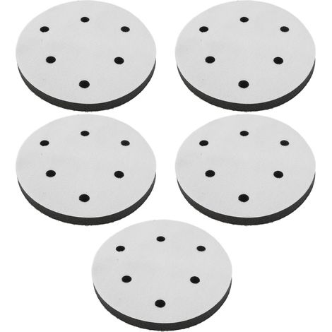 10 disques abrasifs souples 5 pouces, tampons de polissage pour ponceuse orbitale, éponge abrasive 6 trous, lot de 10 (1/5)