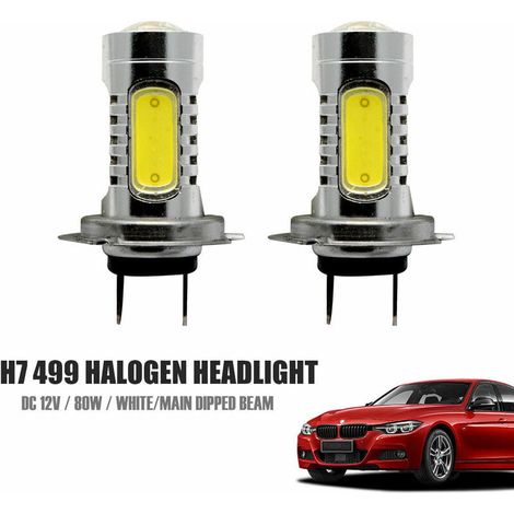Ampoule De Phare Led H7 - 80 W - Tension 12 V - Faisceau Lumineux 360° - Dissipation Thermique Intelligente - Lot De 2 (1/5)