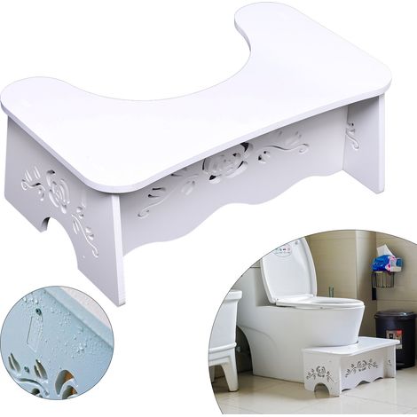 Toilettenhocker Badezimmer WC Hocker Potty Schemel für gegen Hämorrhoiden Verstopfung Reizdar Blähungen Blähbauch Toilettenhocker, Anti-rutsch Tritthocker, 47x 27,5 x 17,5 cm (1/5)