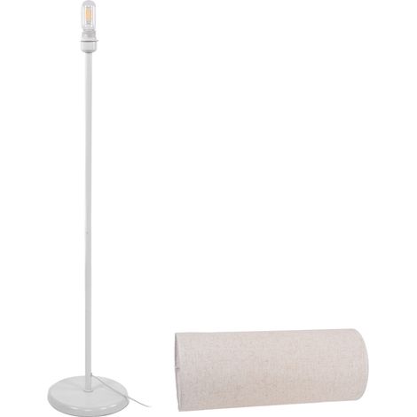 Stehlampe aus Stoff und Metall, übergroßes und schweres Modell, inklusive Leuchtmittel, 220 V europäischer Standard (1/5)