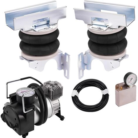 Suspensión neumática, capacidad de carga de 8800 lb, compatible con Mercedes-Benz Sprinter 06-20, incluye compresor, altura de conducción ajustable, resortes neumáticos de goma duraderos. (1/5)