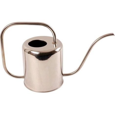 Verchromte Gießkanne 1,5 Liter Schlankes Design für effizientes Gießen (1/5)