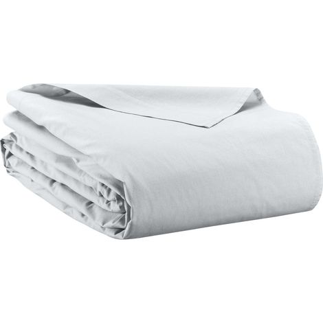 VIVARAISE - Drap plat Vivaraise Calita en coton 100% - Blanc - 240 x 300 cm (1/2)