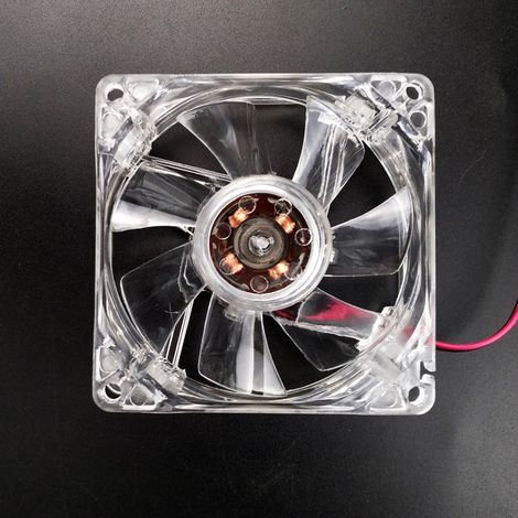 8cm Power Supply Fan, Transparent, No Indicator Light, Silent 8cm Computer Fan