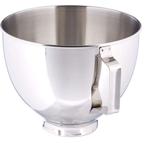 KitchenAid 5K45SBWH Ciotola, Accessorio per Robot da Cucina, 4.3 L - Acciaio Inox