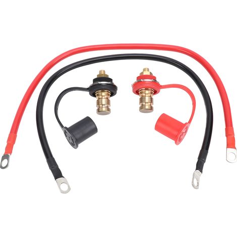Connecteurs de bornes de batterie, goujon de 3/8 pouces, 250A, avec couvercle de protection, rouge et noir, pour automobile, Marine, camping-car, camion, Type B.