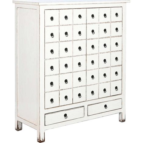 Armoire élégante en orme blanc pour intérieur chic - Blanc laqué (1/5)