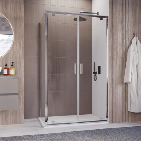 Box doccia due lati saloon dentro o fuori trasparente h195 6mm java, misura 80x80 (1/5)