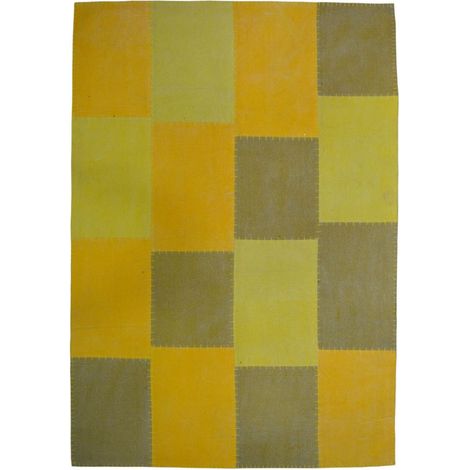 Tapis fait main 110 lyrical multicolore jaune - 120 x 170 cm