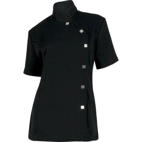 Casaca entallada de manga corta con cuello mao WORKTEAM Servicios B9500 XXL Negro (1/3)
