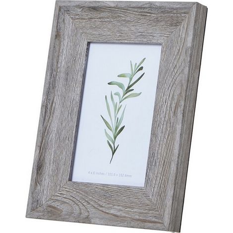 Washed 4 x 6 Photo Frame - Wood - Grey