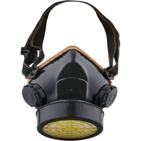 Masque Anti-Poussiere Protection Peinture Respirateur chimique industriel Contre Vapeur Toxique, Noir (1/4)