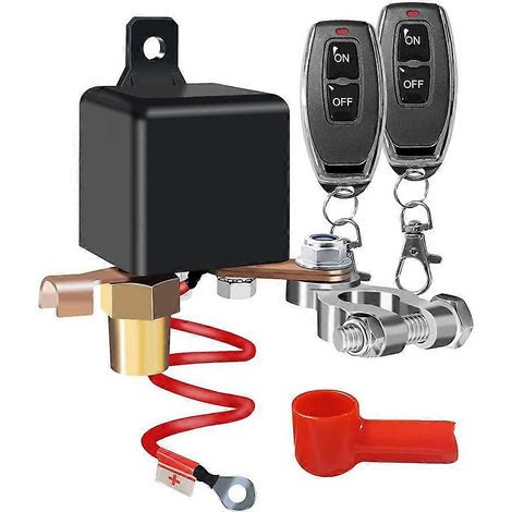 Interrupteur de déconnexion de batterie à distance 12 V, 250 A, empêche la décharge de la batterie, coupe-batterie (borne négative) pour voiture, système antivol. (1/5)