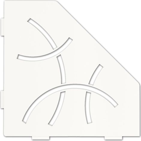 Schlüter SES2D6MBW-E-S2 Ablage Curve 75x195x195x75mm Brillantweiß matt