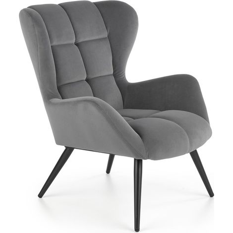 Sillón Houston 1079, Gris, 91x75x86cm, Tapiz, Patas: Metal, 0