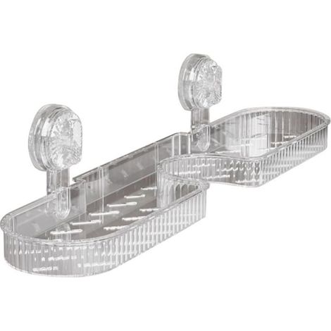 Étagère Robinet Salle de Bain, Support Compact, Étagères de Douche, Rangement Suspendu Amovible en Plastique Résistant (1/5)